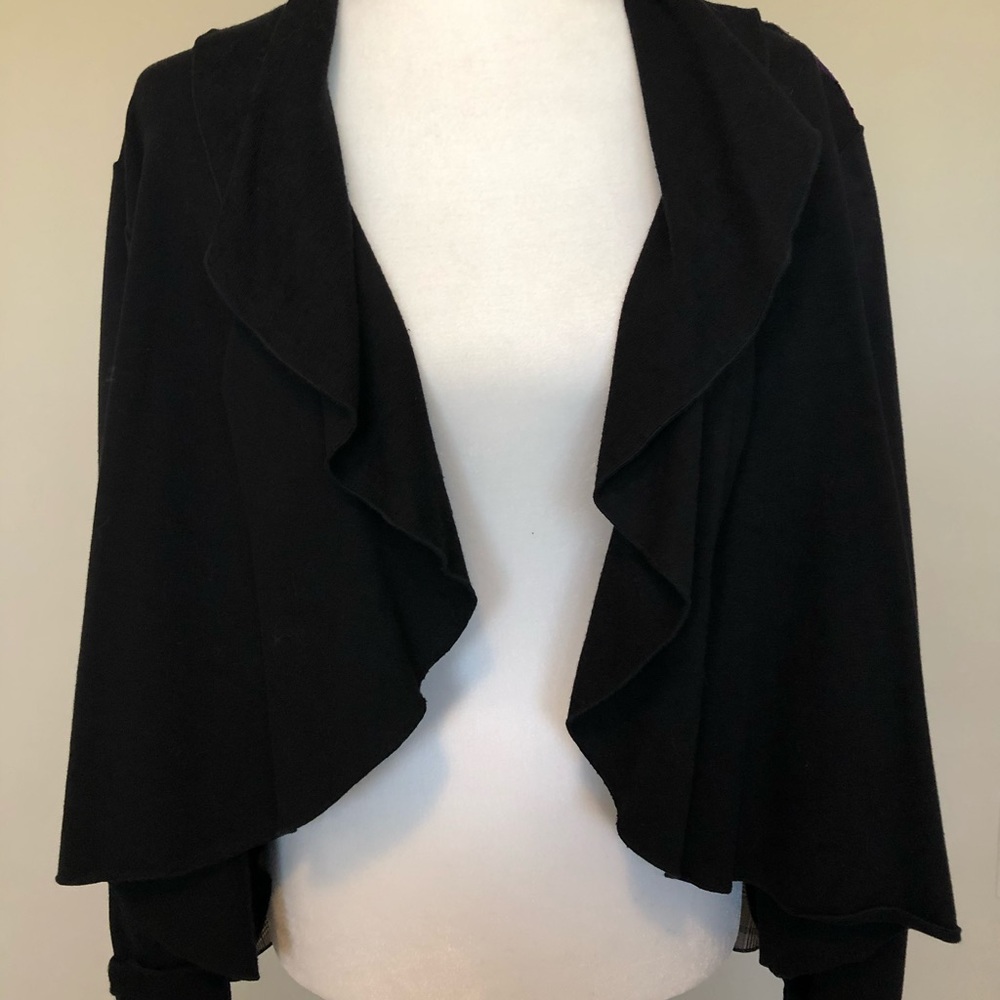 Beautiful knit jacket with colorful back